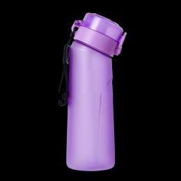 Plastic Fragrance Ring Straw Sports Bottle (Option: Matte Purple-750ml)