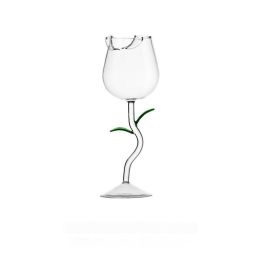 Creative Roses Red High-end Entry Lux Wine Glass Goblet Set (Option: 150ml Green Leaf)