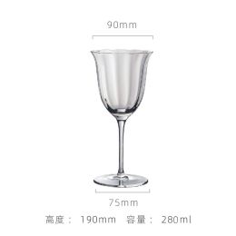 Light Luxury Red Wine Lace-inserted High-leg Crystal Glass (Option: Transparent Red Wine Glass)