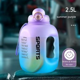 Outdoor Camping Portable Large Capacity Fitness Sports Plastic Kettle (Option: Purple-2.5L)