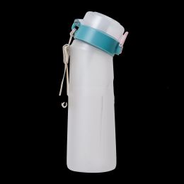 Plastic Fragrance Ring Straw Sports Bottle (Option: Frosted White-750ml)