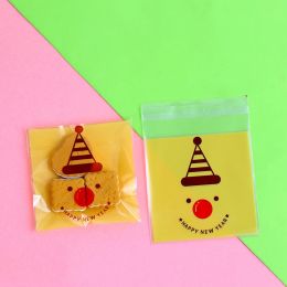 Christmas Old Man Sleigh Self-adhesive Self-sealing Cookie Packaging Bags (Option: No.26)