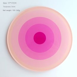 Acrylic Thickened Aromatherapy Heat Insulation Coaster (Option: Gradually Varied Pink Large)