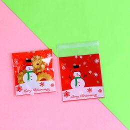 Christmas Old Man Sleigh Self-adhesive Self-sealing Cookie Packaging Bags (Option: No.35)