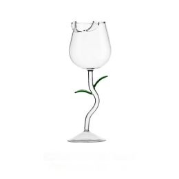 Creative Roses Red High-end Entry Lux Wine Glass Goblet Set (Option: 280ml Green Leaf)