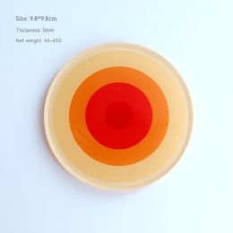 Acrylic Thickened Aromatherapy Heat Insulation Coaster (Option: Gradient Orange Small)