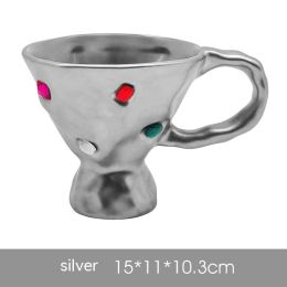 Mug Water Cup Coffee Cup (Option: Silver Electroplated-300ml)