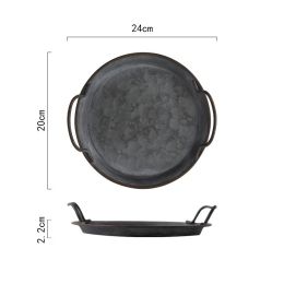 Wrought Iron Tray Creative Household Bread  Home Decoration Retro (Option: 20cm)