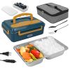 Portable Electric Lunch Box W/ Bag Upgrade Food Heater 3 in 1 Power Supply 12/24/110V