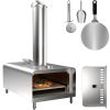 Outdoor Party Stainless Steel Portable Wood Pellet Burning Pizza Oven With Accessories