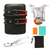 Portable Folding Cookware Set For Outdoor Barbecue Camping Trip Cookware