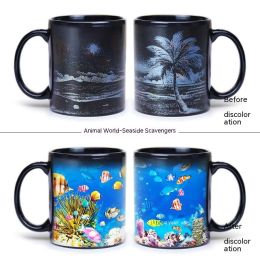 Creative Cute And Practical Color Changing Cup (Option: Picking up shellfish)