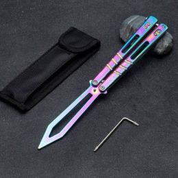 Outdoor Portable Training Knife All Steel Self-defense Practice Knife (Option: 14 Style)