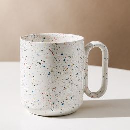 Ceramic Mug Coffee Milk Hand Painted Spray Point Breakfast Cup (Option: Long Ear-301 To 400ml)