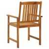 Patio Chairs with Cushions 2 pcs Solid Acacia Wood