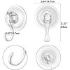 5/10 PCS Suction Cup Hook, Large Clear Reusable Heavy Duty Suction Hook for Sturdy Window Glass Door Kitchen Bathroom Shower Wall Suction Hanger