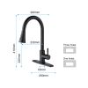 Single Handle High Arc Brushed Nickel Pull out Kitchen Faucet,Single Level Stainless Steel Kitchen Sink Faucets with Pull down Sprayer