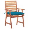 Patio Dining Chairs 3 pcs with Cushions Solid Acacia Wood