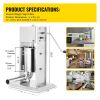 Home And Commercial Stainless Steel Sausage Stuffer Meat Press Maker Filler Machine