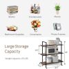 Mini Portable Kitchen Utility Serving Island Cart With Storage Shelves