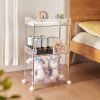 3 Tier Storage Rack Storage Cart Storage Rolling Utility Cart for Kitchen Bathroom