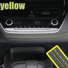 Interior Modification Special Car Door Car Gap Pocket (Option: 0.5M-Black Leather Yellow Line)