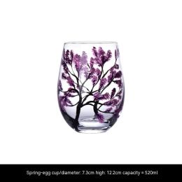 Hand Painted Home Light Luxury Glass Goblet (Option: Eggcup Spring)